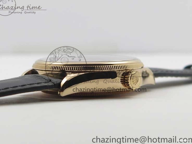 Markers Edition on Date BP Real Stick Cellini Black SA3165 RG 50519 Best Black Maker Dial Strap Leather 0725